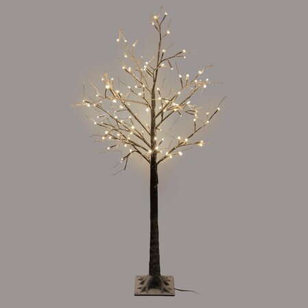 Anna's Collection berkenboom bruin LED - h130cm