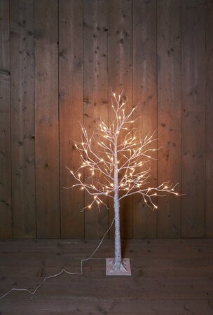 Anna's Collection berkenboom wit LED - h130cm