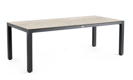 Briga Dining Table Trespa Travertin 240 x 100 cm Charcoal