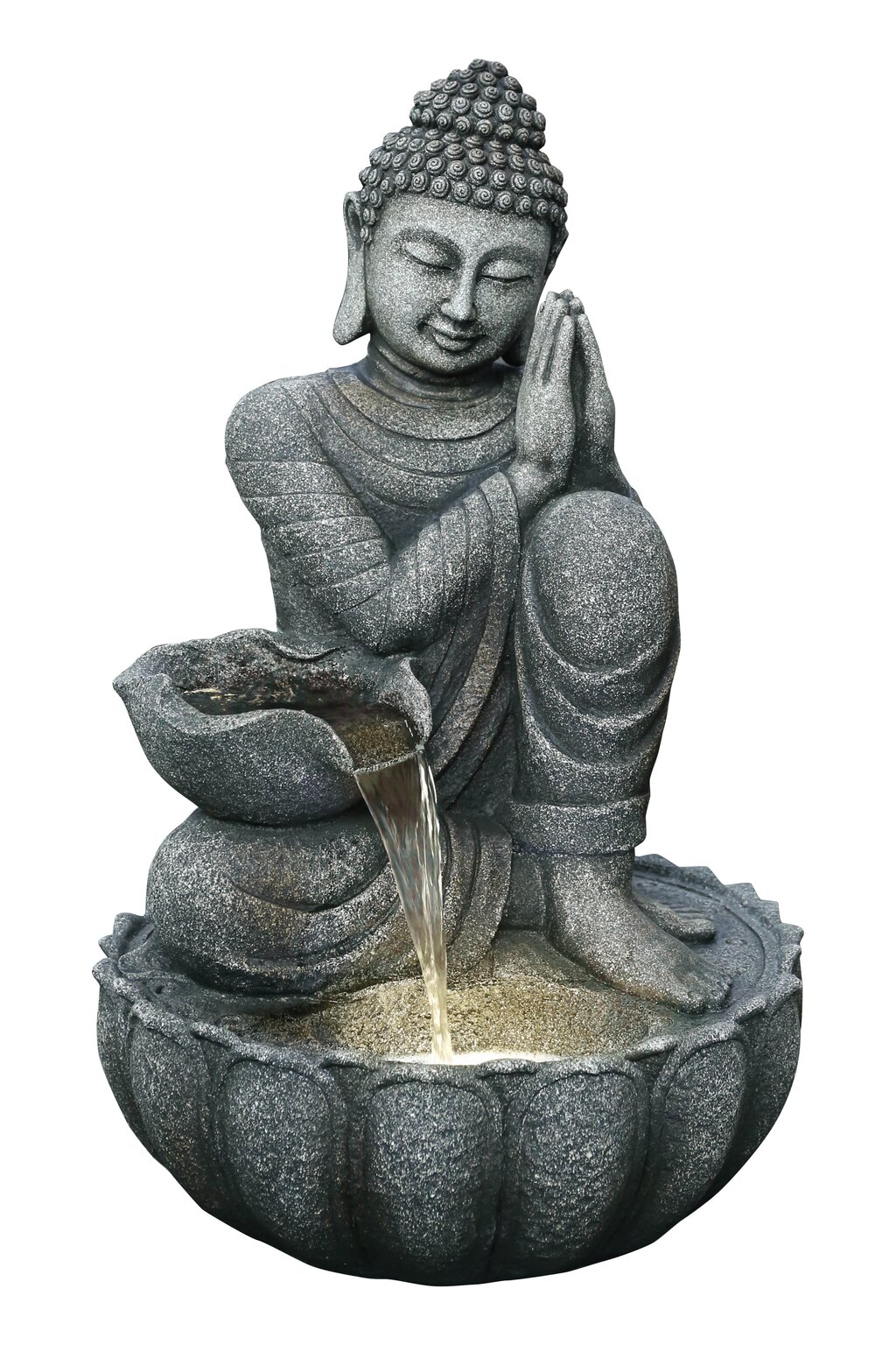 Arthur Licht strak Buddha met waterschaal 82cm - Tuincentrum Schmitz