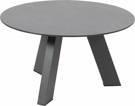 Cosmic salontafel met HPL tafelblad slate antraciet 65 cm. Ø (H 35)