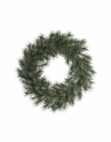 Everlands kerstkrans harde naald groen frosted - d50cm