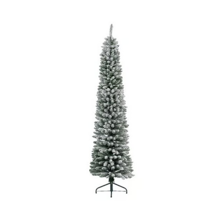 Everlands kunstkerstboom Pencil pine snowy groen/wit - h120cm - afbeelding 1