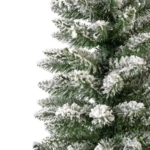 Everlands kunstkerstboom Pencil pine snowy groen/wit - h120cm - afbeelding 2