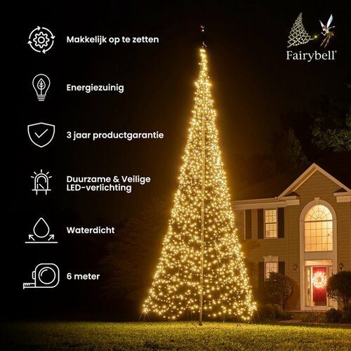 Fairybell l600cm 2000led wwit bag - afbeelding 2