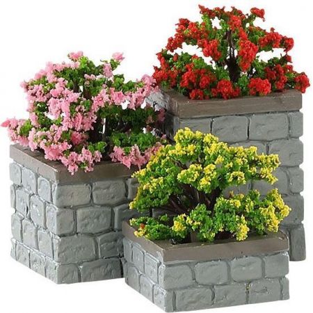 Lemax Flower Bed Boxes, Set Of 3