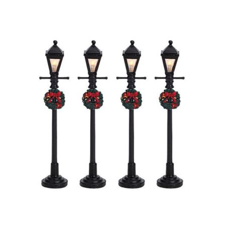 Lemax Gas Lantern Street Lamp, Set Of 4, B/O (4.5V)