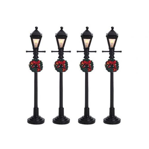 Lemax Gas Lantern Street Lamp, Set Of 4, B/O (4.5V)