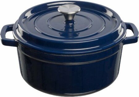 Geëmailleerde gietijzeren braadpan - 4,7 ltr. - blauw - afbeelding 1