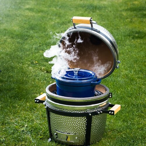 Geëmailleerde gietijzeren braadpan - 4,7 ltr. - blauw - afbeelding 2