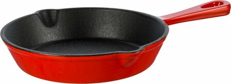 Geëmailleerde gietijzeren pan - 15,5 cm. - rood