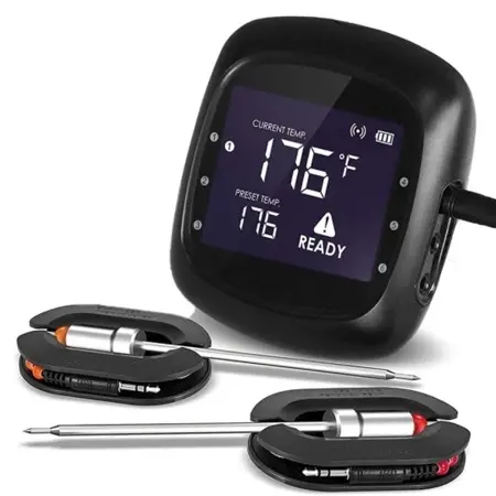 Keij Kamado Smart Bluetooth Thermometer - Zwart (incl.2 probes)