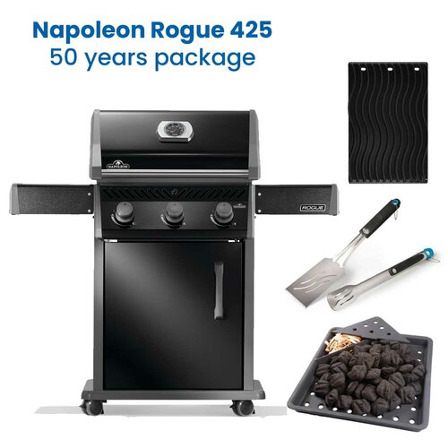 NAPOLEON GOURMET GRILLS Gasbbq rogue 425 m/grts 50jr pakket zwrt