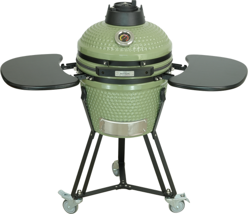 Patton Kamado 16" olijf groen inclusief Heat deflector