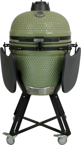 Patton Kamado 21" olijf groen inclusief Heat deflector
