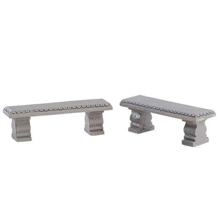 Lemax Plaza Bench, Set Of 2