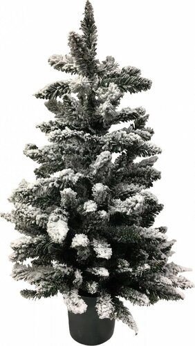 Royal Christmas kunstkerstboom Deluxe in pot Flock - 90cm