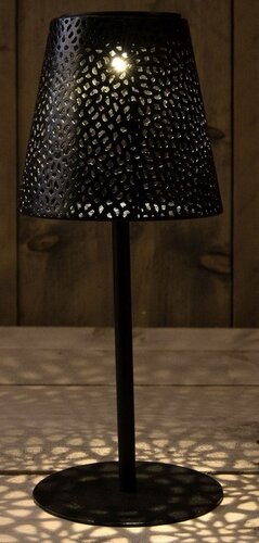 SOLAR TAFELLAMP ZWART METAAL