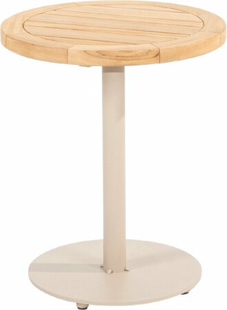 Volta teak bijzettafel centrale poot latte 45 cm. Ø (H 55)